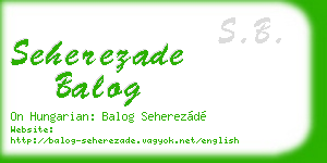 seherezade balog business card